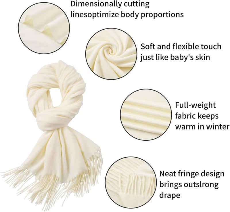 Premillow Scarfs for Women, Winter Scarf, Classic Pashmina Shawls and Wraps, Cashmere Feel Scarfs for Women, Long Scarves - Image 3